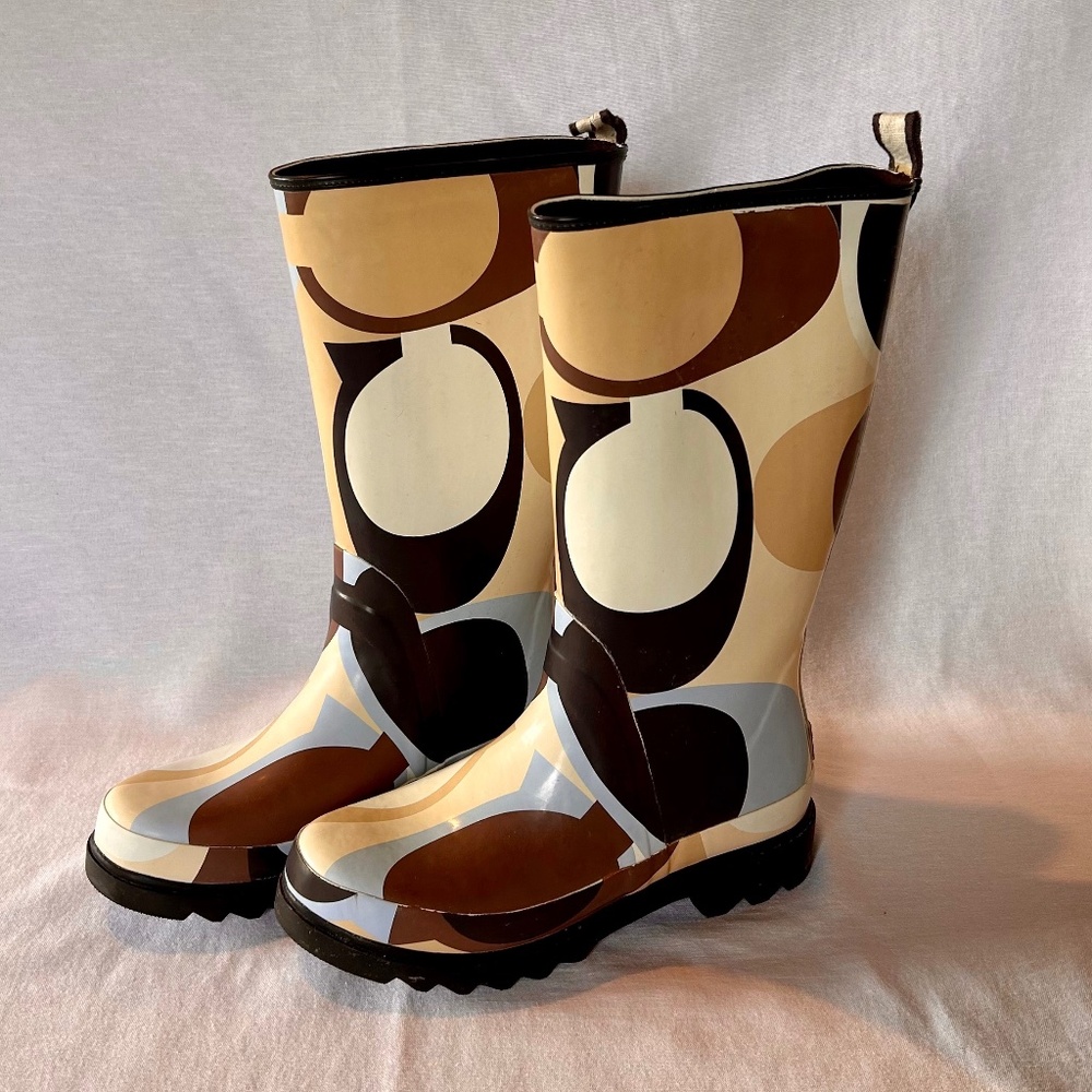 🌧️COACH Optic Rain Boots - Size 7 - Never Used!🌧️